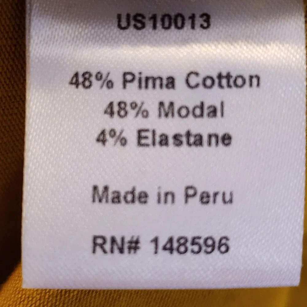 Universal Standard Tee Women 4 / XS Mustard New Pima Cotton Modal Top US10013